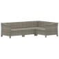 vidaXL Set de muebles de jardín 4 pzas y cojines ratán sintético gris vidaXL Set de muebles de jardín 4 pzas y cojines ratán sintético gris