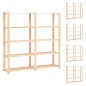 vidaXL Estantería 5 niveles 5 unidades madera pino maciza 500 kg vidaXL Estantería 5 niveles 5 unidades madera pino maciza 500 kg