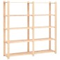 vidaXL Estantería 5 niveles 5 unidades madera pino maciza 500 kg vidaXL Estantería 5 niveles 5 unidades madera pino maciza 500 kg