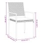 vidaXL Juego comedor jardín 7 piezas y cojines ratán sintético y acero