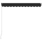 vidaXL Toldo retráctil manual con LED gris antracita 300x250 cm vidaXL Toldo retráctil manual con LED gris antracita 300x250 cm