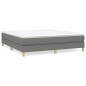 vidaXL Cama box spring con colchón tela gris oscuro 160x200 cm vidaXL Cama box spring con colchón tela gris oscuro 160x200 cm