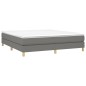 vidaXL Cama box spring con colchón tela gris oscuro 160x200 cm vidaXL Cama box spring con colchón tela gris oscuro 160x200 cm