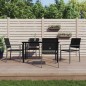 vidaXL Juego de comedor para jardín 5 piezas ratán sintético y acero vidaXL Juego de comedor para jardín 5 piezas ratán sintético y acero