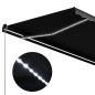 vidaXL Toldo retráctil manual con LED gris antracita 300x250 cm vidaXL Toldo retráctil manual con LED gris antracita 300x250 cm