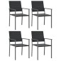 vidaXL Juego de comedor para jardín 5 piezas ratán sintético y acero vidaXL Juego de comedor para jardín 5 piezas ratán sintético y acero