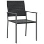 vidaXL Juego de comedor para jardín 5 piezas ratán sintético y acero vidaXL Juego de comedor para jardín 5 piezas ratán sintético y acero