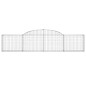 vidaXL Cestas de gaviones 3 uds forma de arco hierro 300x30x60/80 cm vidaXL Cestas de gaviones 3 uds forma de arco hierro 300x30x60/80 cm
