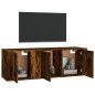 vidaXL Set de muebles de TV 2 pzas madera contrachapada roble ahumado vidaXL Set de muebles de TV 2 pzas madera contrachapada roble ahumado