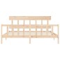 vidaXL Estructura de cama de matrimonio con cabecero madera maciza vidaXL Estructura de cama de matrimonio con cabecero madera maciza
