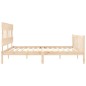 vidaXL Estructura de cama de matrimonio con cabecero madera maciza vidaXL Estructura de cama de matrimonio con cabecero madera maciza