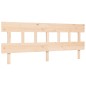 vidaXL Estructura de cama de matrimonio con cabecero madera maciza vidaXL Estructura de cama de matrimonio con cabecero madera maciza