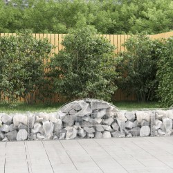 vidaXL Cestas de gaviones 20 uds forma de arco hierro 200x50x40/60 cm
