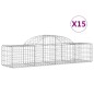 vidaXL Cestas gaviones 15 uds forma de arco hierro 200x50x40/60 cm vidaXL Cestas gaviones 15 uds forma de arco hierro 200x50x40/60 cm