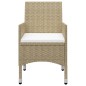vidaXL Juego de comedor de jardín de 5 piezas beige vidaXL Juego de comedor de jardín de 5 piezas beige