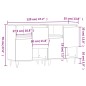 vidaXL Aparadores 2 piezas madera contrachapada roble ahumado vidaXL Aparadores 2 piezas madera contrachapada roble ahumado