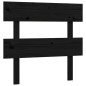 vidaXL Estructura de cama con cabecero madera maciza negro 100x200 cm vidaXL Estructura de cama con cabecero madera maciza negro 100x200 cm