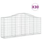 vidaXL Cestas de gaviones 30 uds forma de arco hierro 200x30x80/100 cm vidaXL Cestas de gaviones 30 uds forma de arco hierro 200x30x80/100 cm