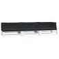 vidaXL Cojines para palés 7 piezas tela negro vidaXL Cojines para palés 7 piezas tela negro