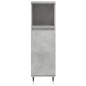 vidaXL Set muebles de baño 2 piezas madera contrachapada gris hormigón