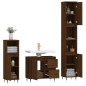vidaXL Set de muebles baño 3 pzas madera contrachapada roble marrón vidaXL Set de muebles baño 3 pzas madera contrachapada roble marrón