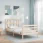 vidaXL Estructura de cama con cabecero madera maciza vidaXL Estructura de cama con cabecero madera maciza