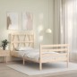 vidaXL Estructura de cama con cabecero madera maciza vidaXL Estructura de cama con cabecero madera maciza