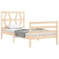 vidaXL Estructura de cama con cabecero madera maciza vidaXL Estructura de cama con cabecero madera maciza