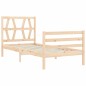vidaXL Estructura de cama con cabecero madera maciza vidaXL Estructura de cama con cabecero madera maciza