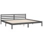 vidaXL Estructura de cama con cabecero madera maciza gris 200x200 cm vidaXL Estructura de cama con cabecero madera maciza gris 200x200 cm