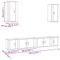 vidaXL Set de muebles para TV 6 pzas madera contrachapada gris Sonoma