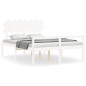 vidaXL Cama para personas mayores con cabecero madera maciza 140x190cm vidaXL Cama para personas mayores con cabecero madera maciza 140x190cm