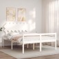 vidaXL Cama para personas mayores con cabecero madera maciza 140x190cm vidaXL Cama para personas mayores con cabecero madera maciza 140x190cm