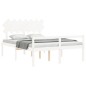 vidaXL Cama para personas mayores con cabecero madera maciza 140x190cm vidaXL Cama para personas mayores con cabecero madera maciza 140x190cm