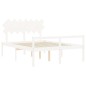 vidaXL Cama para personas mayores con cabecero madera maciza 140x190cm vidaXL Cama para personas mayores con cabecero madera maciza 140x190cm