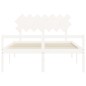 vidaXL Cama para personas mayores con cabecero madera maciza 140x190cm vidaXL Cama para personas mayores con cabecero madera maciza 140x190cm