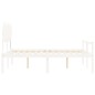 vidaXL Cama para personas mayores con cabecero madera maciza 140x190cm vidaXL Cama para personas mayores con cabecero madera maciza 140x190cm