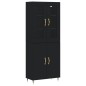 vidaXL Aparador alto madera contrachapada negro 69,5x34x180 cm vidaXL Aparador alto madera contrachapada negro 69,5x34x180 cm