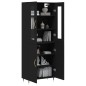vidaXL Aparador alto madera contrachapada negro 69,5x34x180 cm vidaXL Aparador alto madera contrachapada negro 69,5x34x180 cm