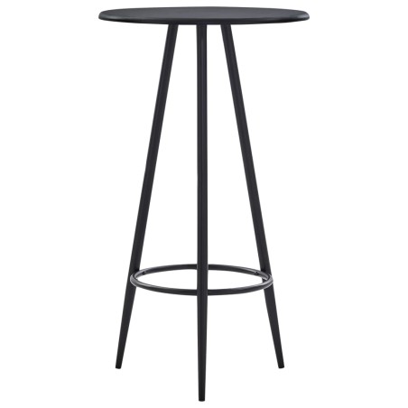vidaXL Juego de mesa alta y taburetes 5 piezas tela negro