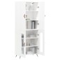 vidaXL Aparador alto madera contrachapada blanco 69,5x34x180 cm vidaXL Aparador alto madera contrachapada blanco 69,5x34x180 cm