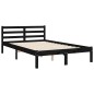 vidaXL Estructura de cama con cabecero madera maciza negro 120x200 cm vidaXL Estructura de cama con cabecero madera maciza negro 120x200 cm