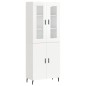 vidaXL Aparador alto madera contrachapada blanco brillo 69,5x34x180 cm vidaXL Aparador alto madera contrachapada blanco brillo 69,5x34x180 cm