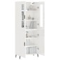 vidaXL Aparador alto madera contrachapada blanco brillo 69,5x34x180 cm vidaXL Aparador alto madera contrachapada blanco brillo 69,5x34x180 cm
