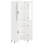 vidaXL Aparador alto madera contrachapada blanco brillo 69,5x34x180 cm vidaXL Aparador alto madera contrachapada blanco brillo 69,5x34x180 cm