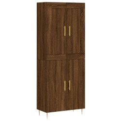 vidaXL Aparador alto madera contrachapada marrón roble 69,5x34x180 cm