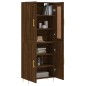 vidaXL Aparador alto madera contrachapada marrón roble 69,5x34x180 cm