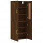 vidaXL Aparador alto madera contrachapada marrón roble 69,5x34x180 cm