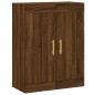 vidaXL Aparador alto madera contrachapada marrón roble 69,5x34x180 cm