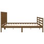 vidaXL Estructura cama y cabecero madera maciza marrón miel 200x200 cm vidaXL Estructura cama y cabecero madera maciza marrón miel 200x200 cm